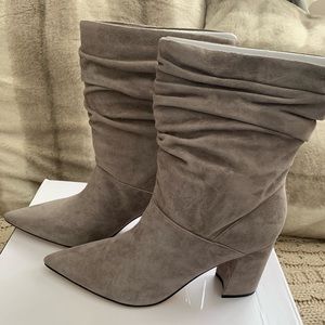 Nine West ruched suede boots